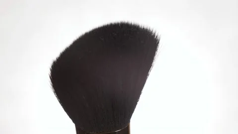 Makeup brush close-up Stock Footage 208611078