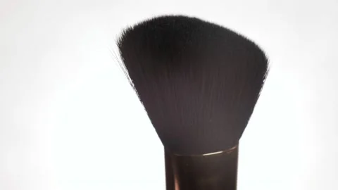 Makeup brush close-up Stock Footage 211639338