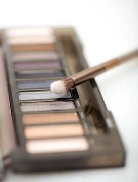 Makeup brush close up Stock Photos