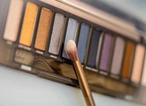 Makeup brush close up Stock Photos