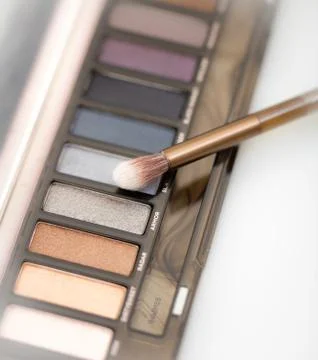 Makeup brush close up Stock Photos