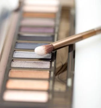 Makeup brush close up Stock Photos