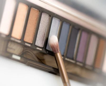 Makeup brush close up Foto stock