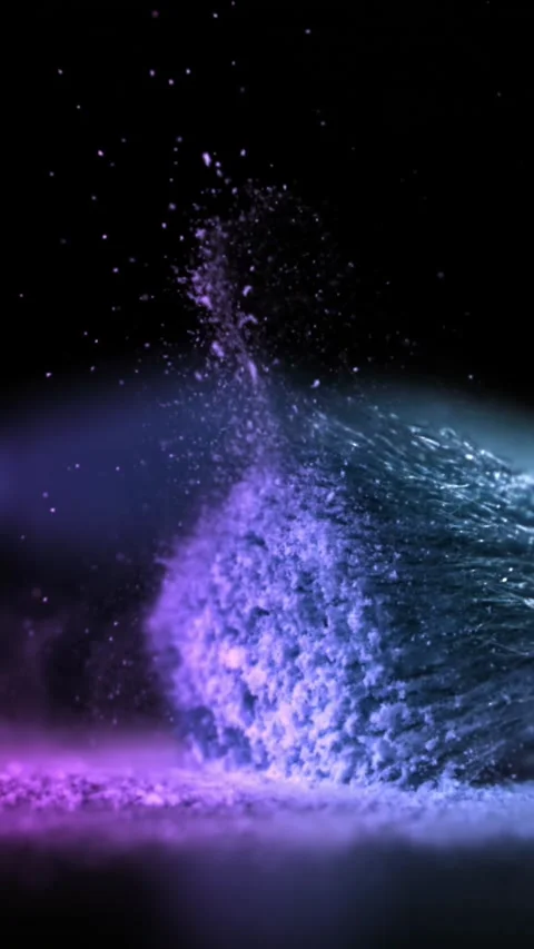 The makeup brush falls on the table. Filmed on a high-speed camera at 1000 fps Stock Footage 335383921