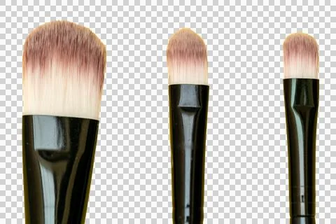 Makeup brush for foundation on transparent background Stock Photos