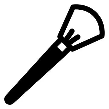 Makeup brush glyph icon vector illustration isolated on white background Illustrazione stock