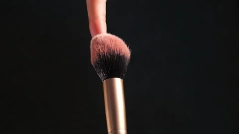 Makeup brush with a highlighte Stock Footage 151897458