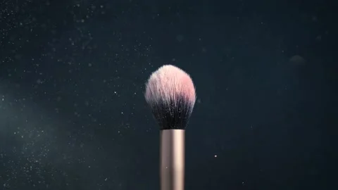 Makeup brush with a highlighter Stock Footage 151957463
