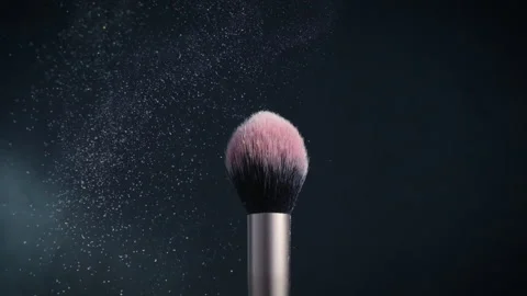 Makeup brush with a highlighter Stock Footage 151957619