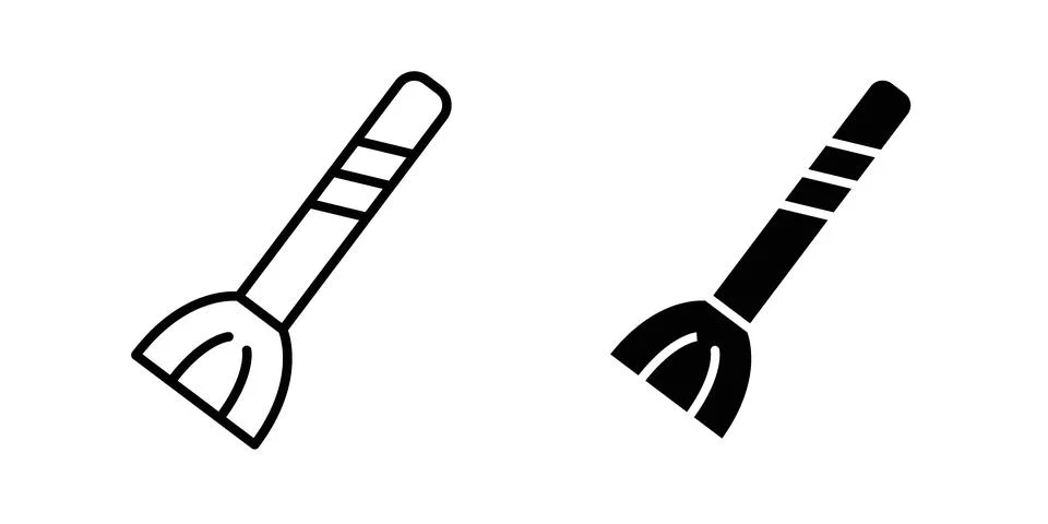 Makeup brush icon concept logo design collection Stock Illustration