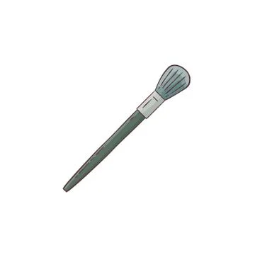 Makeup brush icon for cosmetic foundation or blush powder application 스톡 일러스트