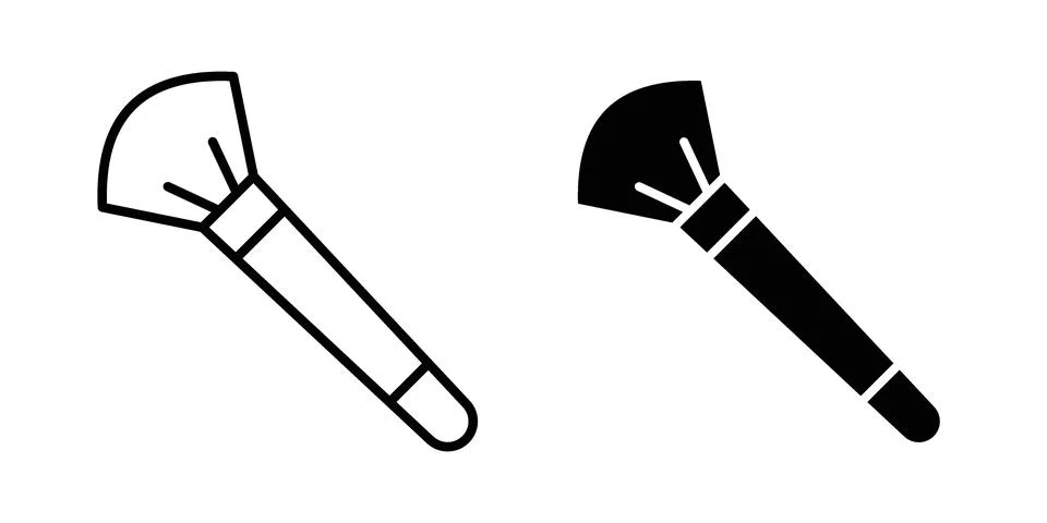 Makeup brush icon Illustration set. Vector Eps10 for apps Stock Illustration