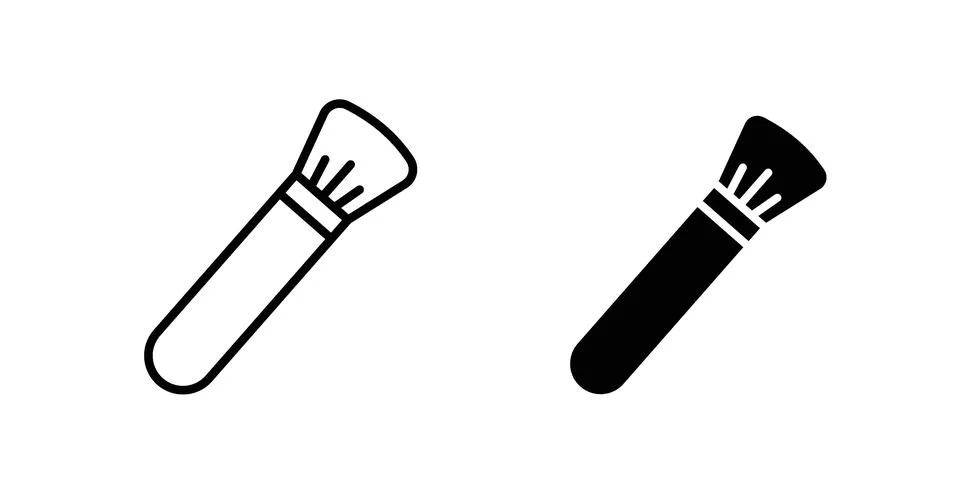 Makeup brush icon illustration vector, icon set for apps Stock Illustration