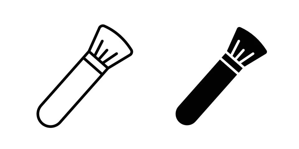 Makeup brush icon illustration vector, icon set for apps Stock Illustration