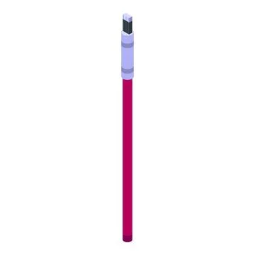 Makeup brush icon isometric vector. Eye make up Stock Illustration