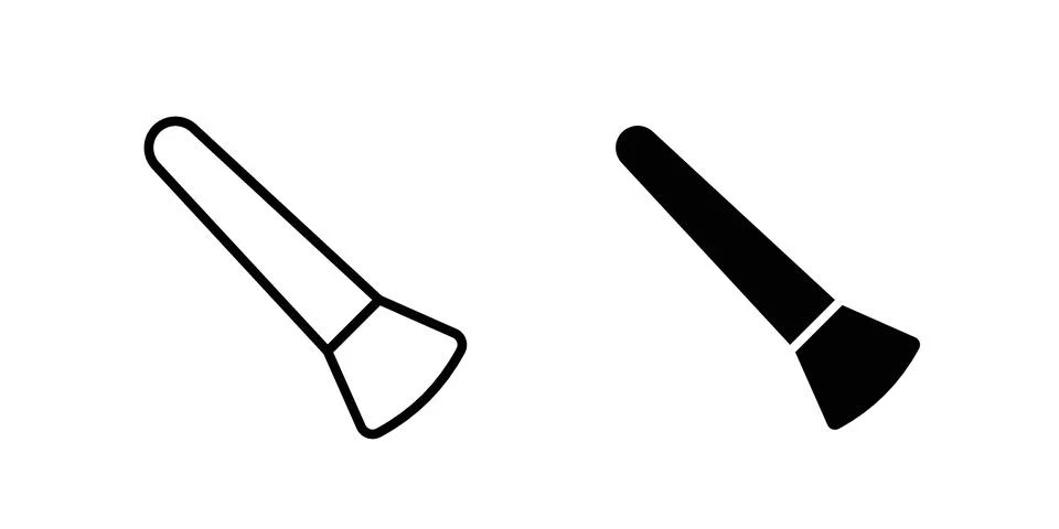 Makeup brush icon modern style vectors set Stock Illustration