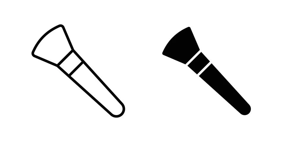 Makeup brush icon modern style vectors set Stock Illustration