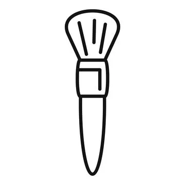 Makeup brush icon representing applying foundation and blush 스톡 일러스트