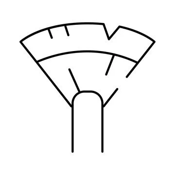 Makeup brush icon representing beauty and cosmetic tools Stock Illustration