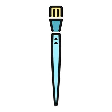 Makeup brush icon representing cosmetic beauty tools Stock-Illustration
