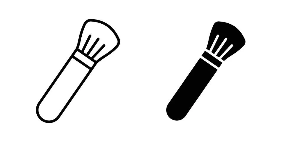 Makeup brush icon vector design illustrations Stock Illustration