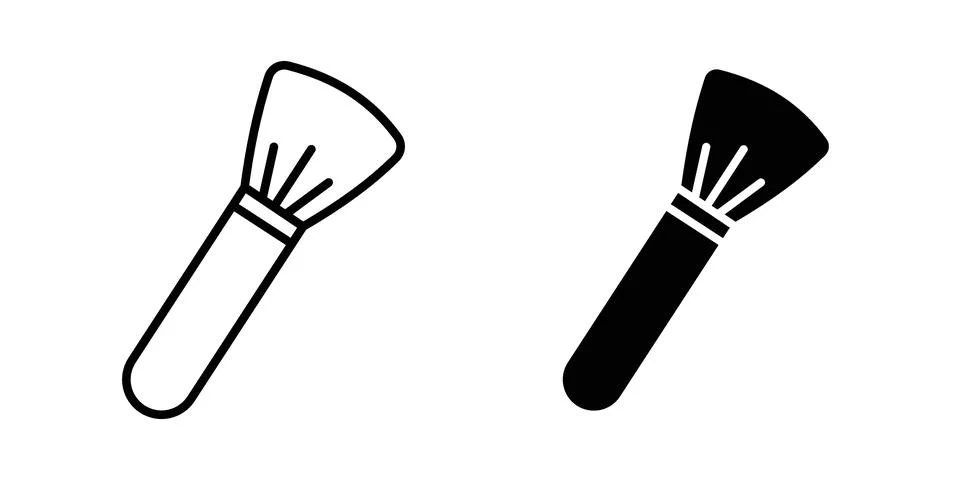 Makeup brush icon vector design illustrations Stock Illustration
