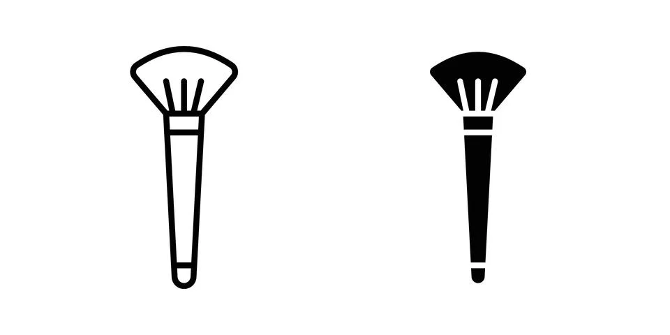 Makeup brush icon vector editable eps10 Stock Illustration