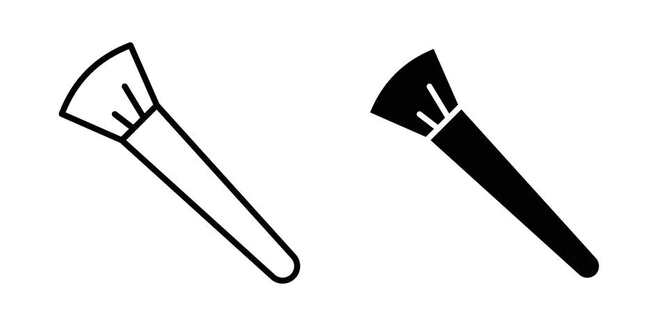 Makeup brush icon vector, illustration icon set Stock Illustration