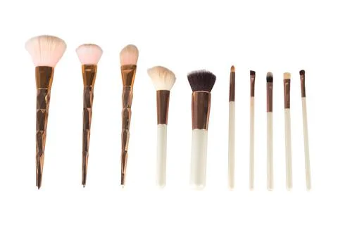 Makeup brush isolated on white background Stock Photos