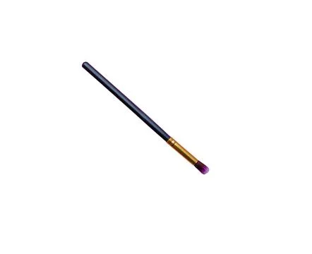 Makeup brush isolated on white background with clipping path. Top view Foto stock
