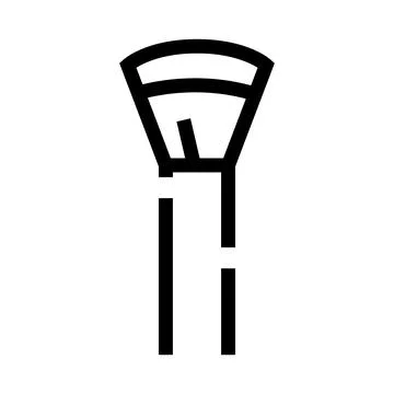 Makeup brush line art icon vector symbol Stock Illustration