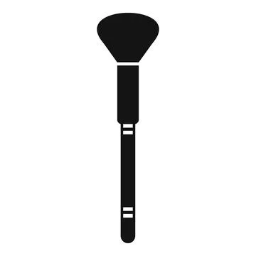 Makeup brush with long handle for applying face powder Illustration