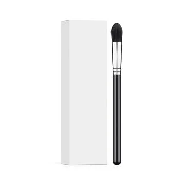Makeup Brush With Packaging Box, Isolated on White Background Stock Illustration