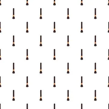 Makeup brush pattern for beauty and cosmetics industry Stock Illustration