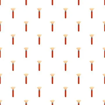 Makeup brush pattern creating seamless cosmetic background Stock Illustration