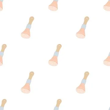 Makeup brush pattern seamless vector Stockillustratie