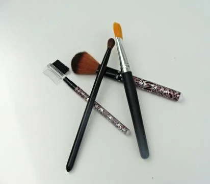 Makeup brush set Foto stock