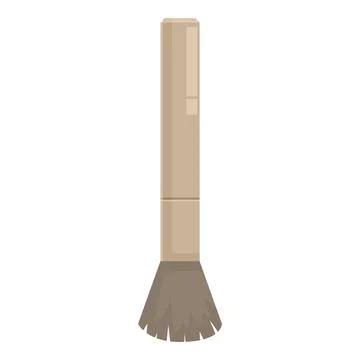 Makeup brush with synthetic bristles for applying cosmetic products Stock Illustration