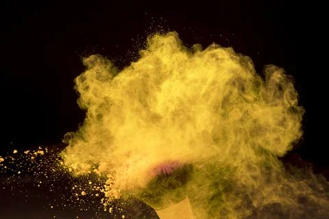 Makeup brush vague dry dye powder cloud . High quality and resolution beautiful Stock Photos