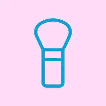 Makeup Brush Vector Icon. beauty icons Stock Illustration