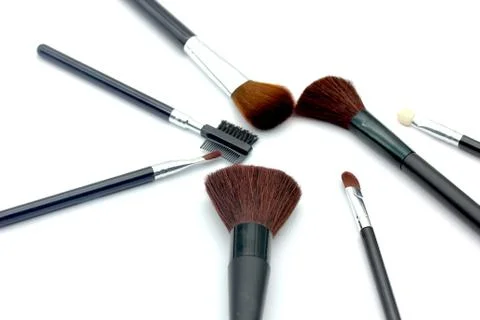 Makeup brushes collection Foto stock