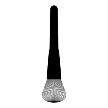 Makeup brushes Cosmetics brush icon black color vector illustration flat styl Illustrazione stock