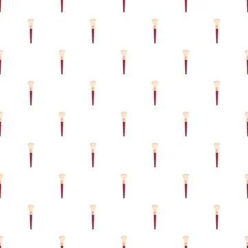Makeup brushes creating a beauty cosmetics seamless pattern Stock Illustration