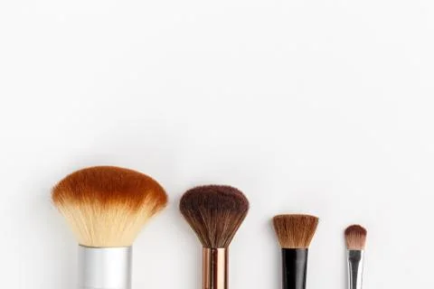 Makeup brushes of different sizes Stock Photos