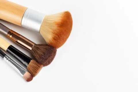 Makeup brushes of different sizes Foto stock