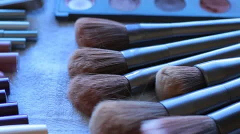 Makeup Brushes Stock Footage 20471751