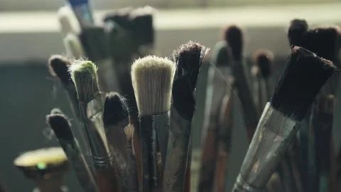 Makeup brushes Stock Footage 132182106