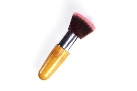 Makeup brushes isolated on white background Stock Photos