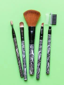 Makeup brushes Stock Photos