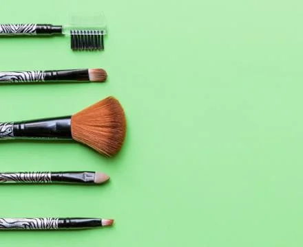 Makeup brushes Stock Photos